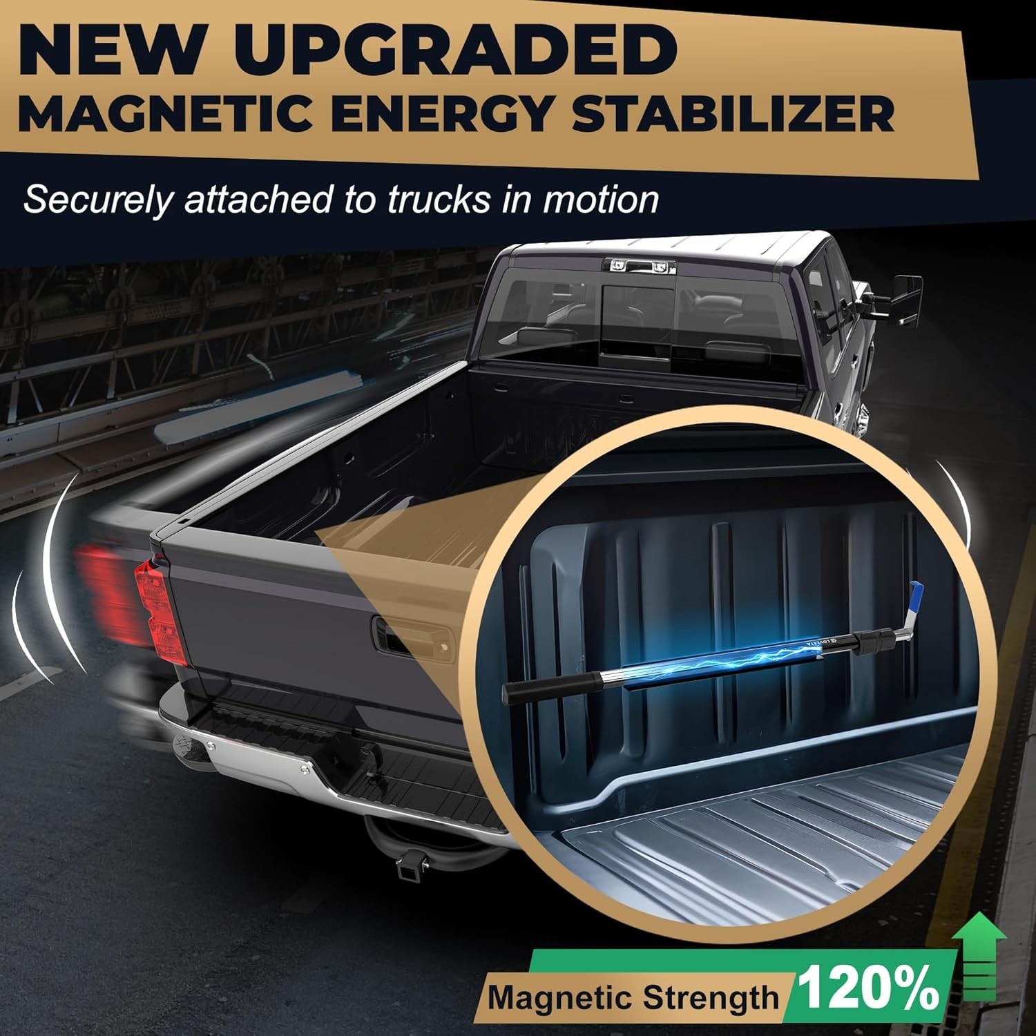 Magnetic Cargo Tool for Pickup Trucks with Extra Hooks Included
