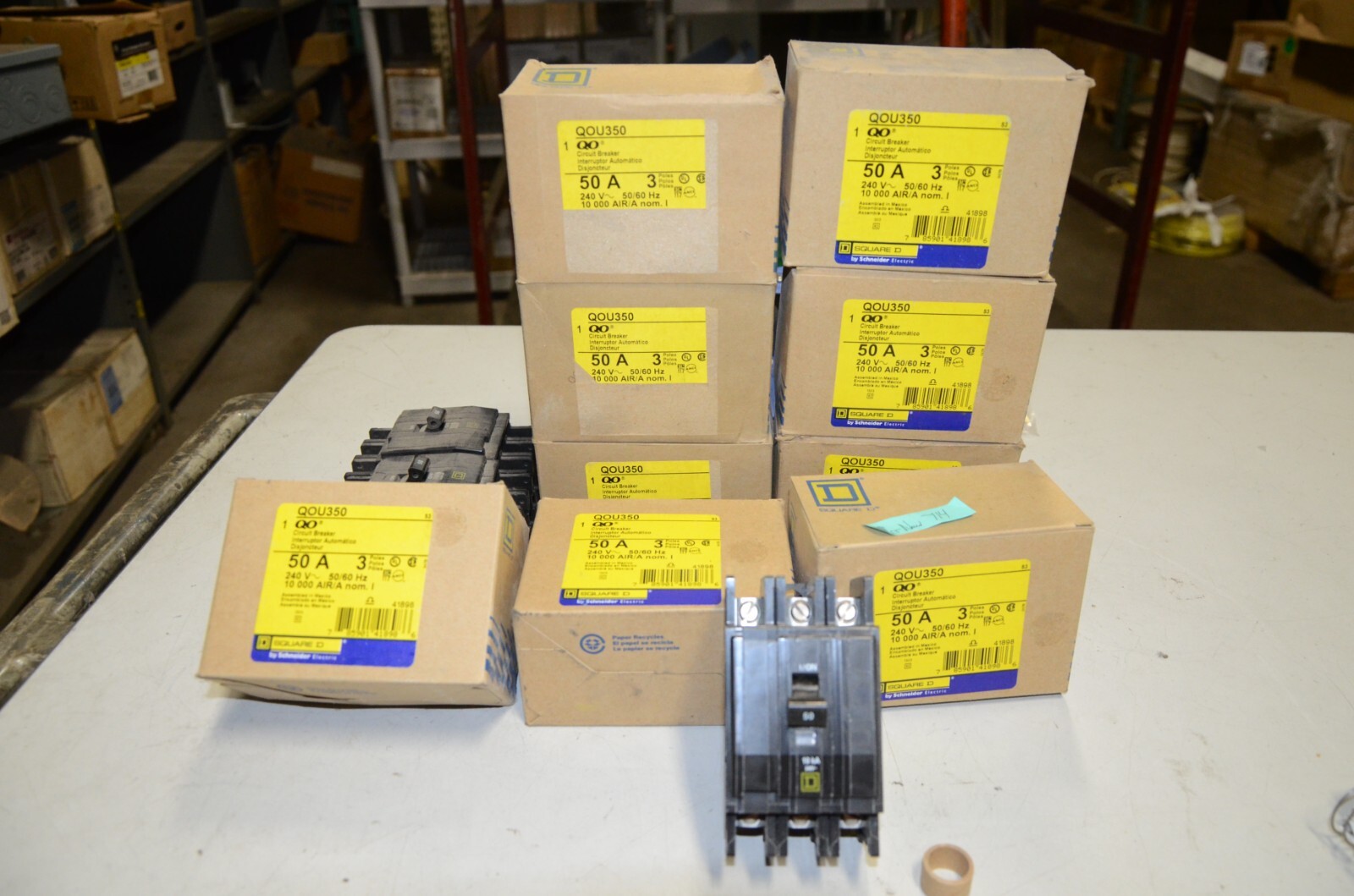 Square D QOU350 50 Amp 3 Pole 240 Volt Circuit Breaker NEW Open Box Q04350
