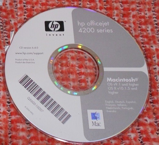 HP Officejet 4200 Series Printer Software CD MAC OS v9.1 Q5763-10008 + FREE Gift
