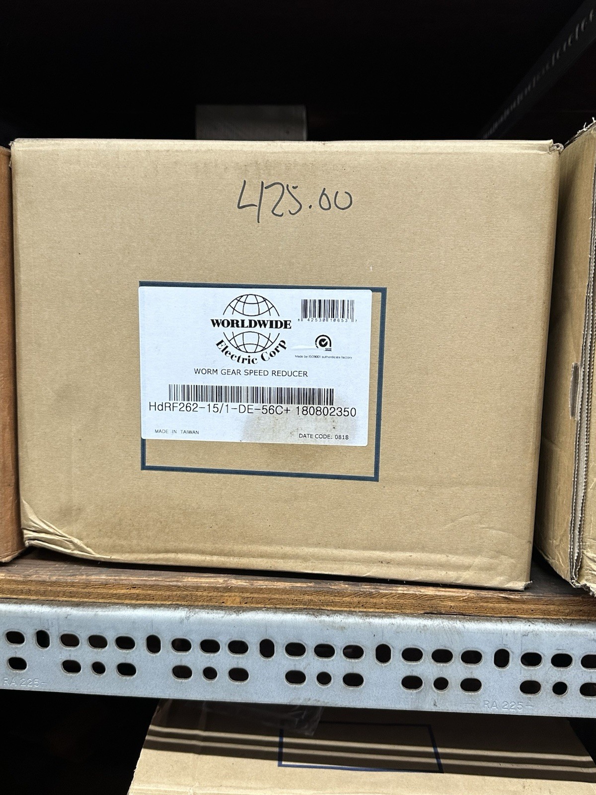 HdRF262-15/1-DE-56C+ 180802350 World Wide Electric Corp Worm Gear Speed Reducer