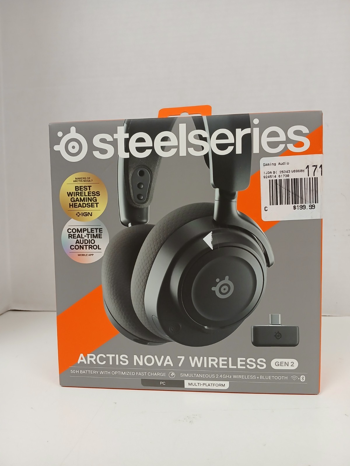 Steelseries Nova 7 Wireless Gen 2 Gaming Headset, Black  *NO DONGLE*