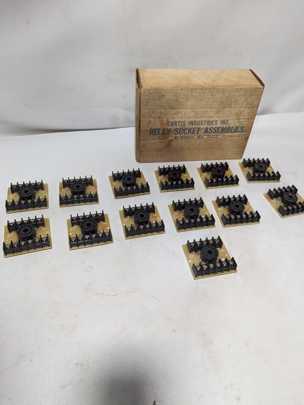 Lot of 13 Curtis RS11 Relay Socket Assemblies - Free Shipping