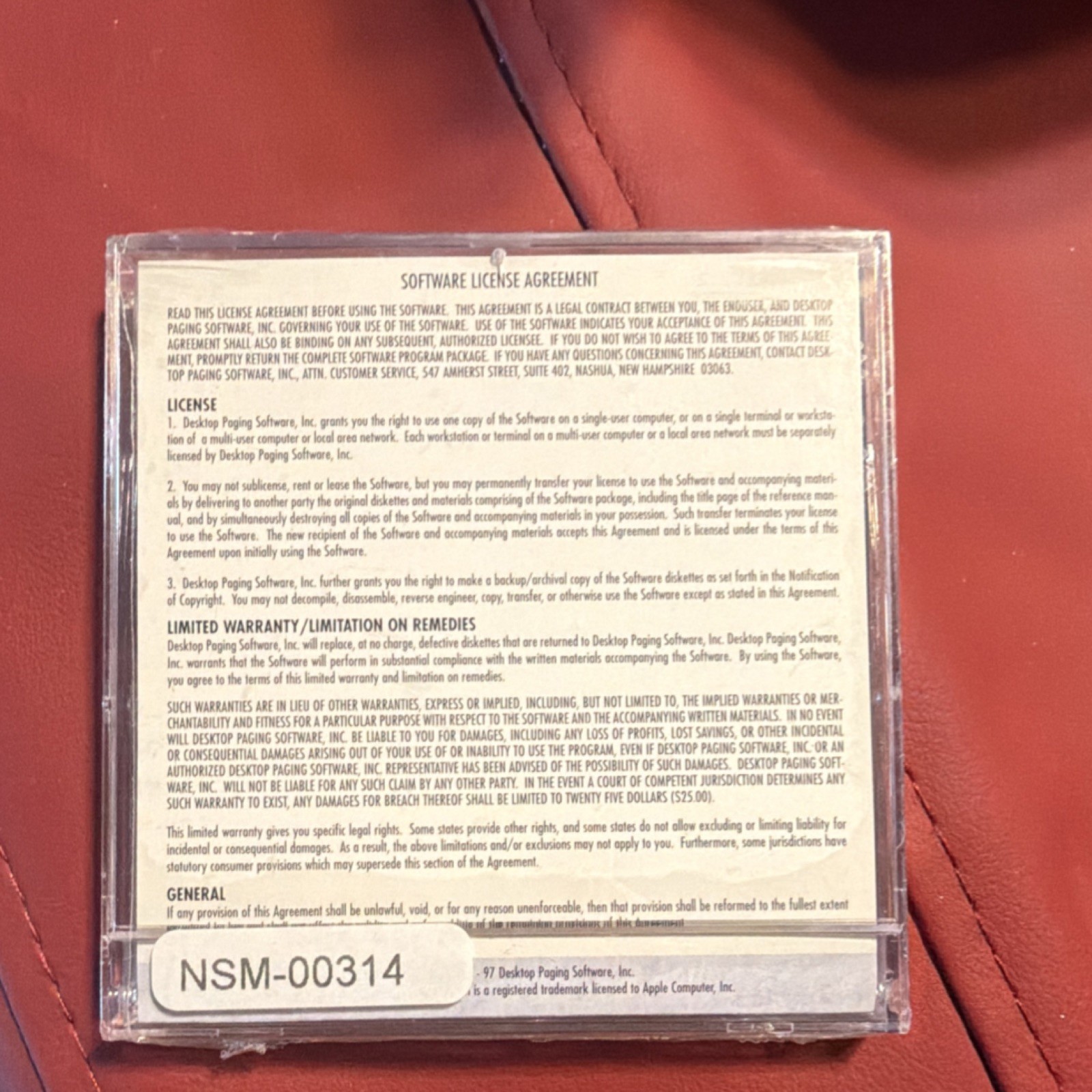 Metrocall NoteSender Text Messaging Software NSM-00314 NEW Sealed 90s Vintage