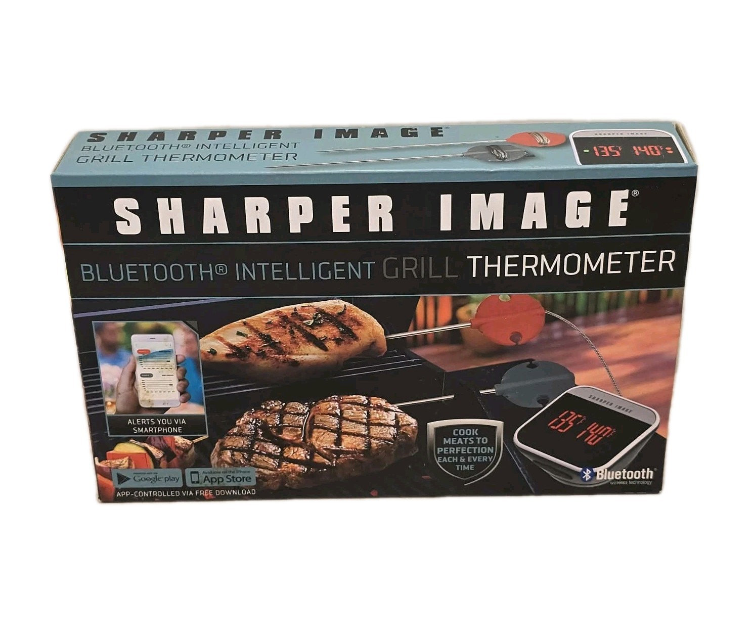 Sharper Image Bluetooth Grill Thermometer NIB Smart Meat Probe BBQ 🍖🔥