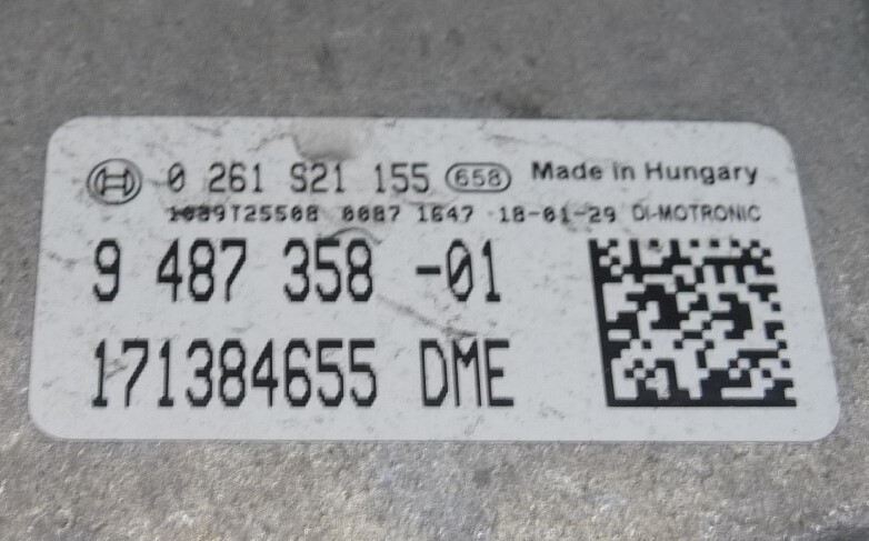 BMW Engine Control Unit ECU Bosch 9487358 ; 0261S21155 OEM A1