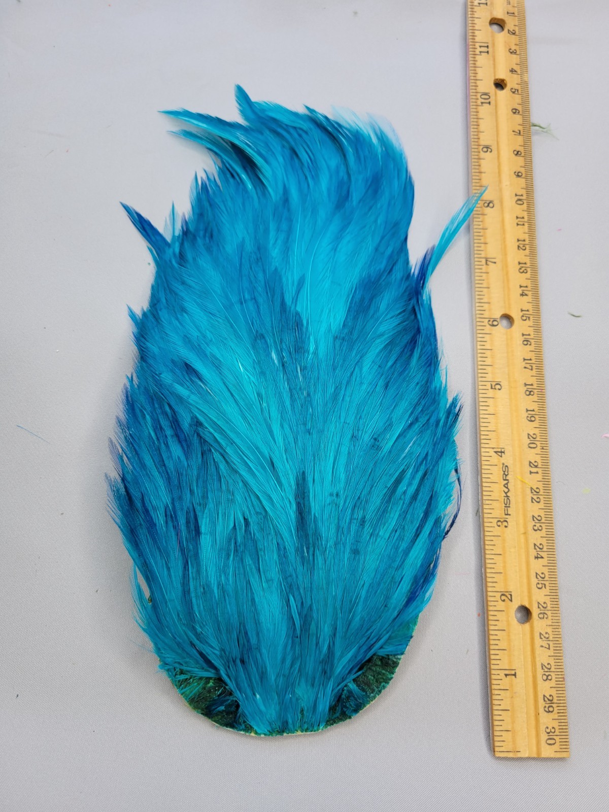 Lot 89,  Top Quality  BLUE  India Rooster Streamer Neck Cape Feathers