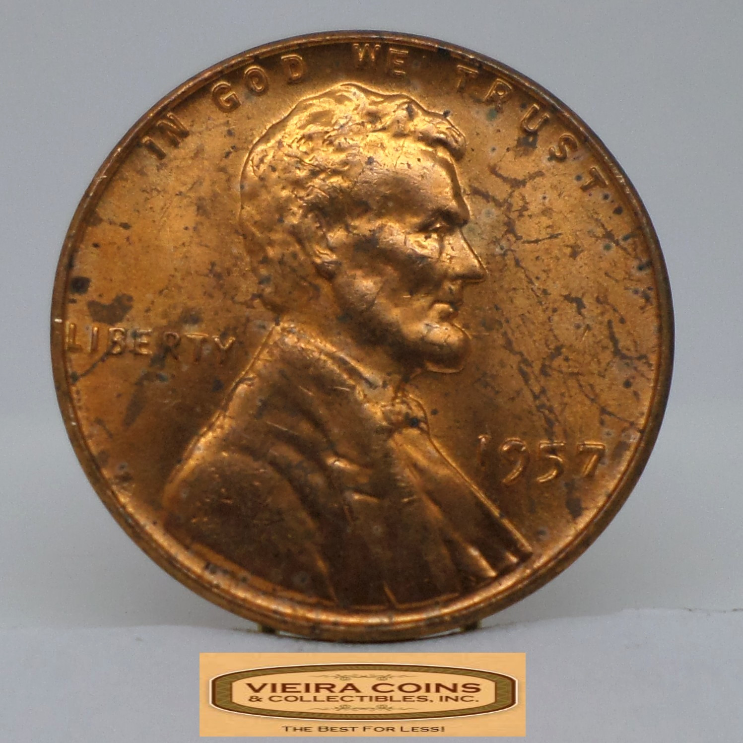 1957 Lincoln Wheat Cent, High Grade - #C48763NQ