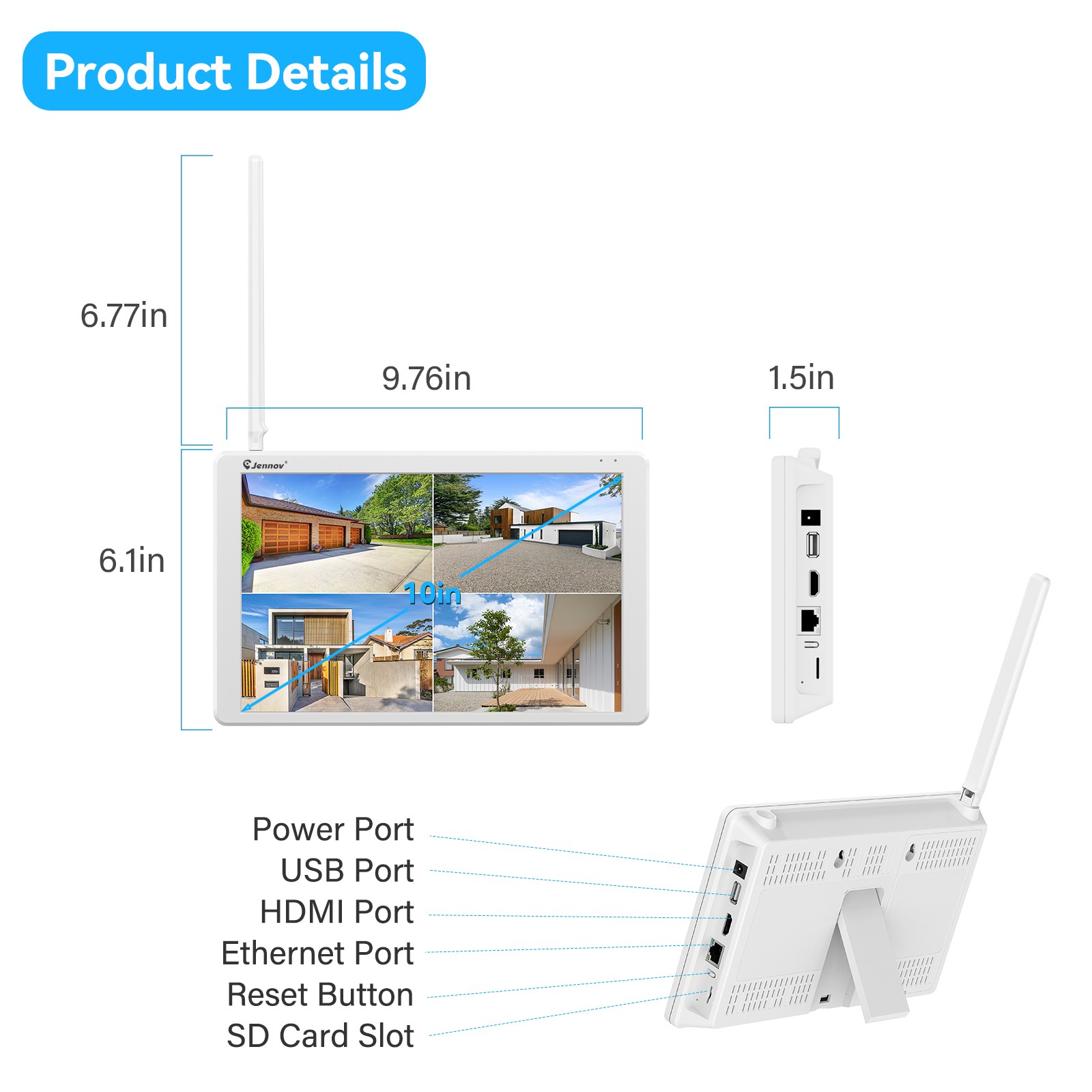 5MP Wireless Security Camera System Outdoor CCTV Camera Surveillance 10CH NVR