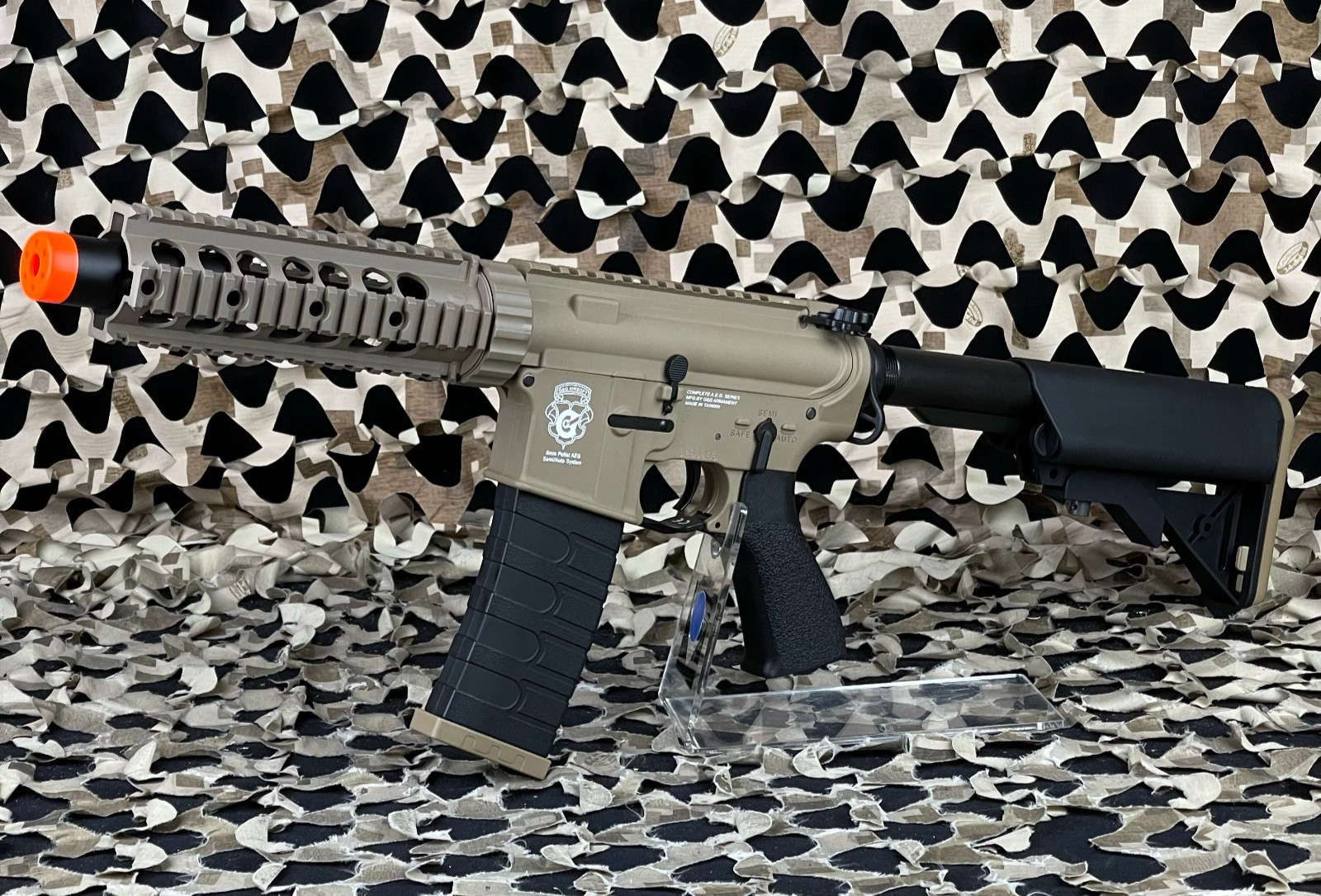 NEW G&G Armament GR4 CQB-S Mini Blow Back AEG Airsoft Gun - Tan/Black