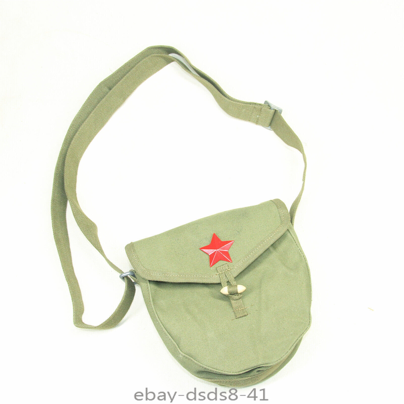 Surplus Chinese Army Round Canvas Shoulder Bag From The 1960s To The 1970s