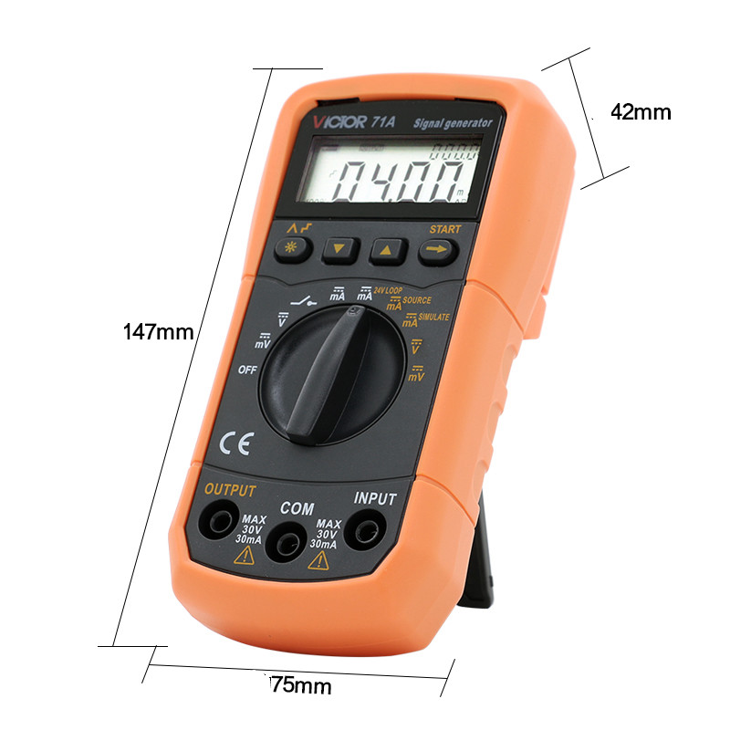 DC Voltage Current Signal Generator Source Simulator Meter 24V Loop Step Output