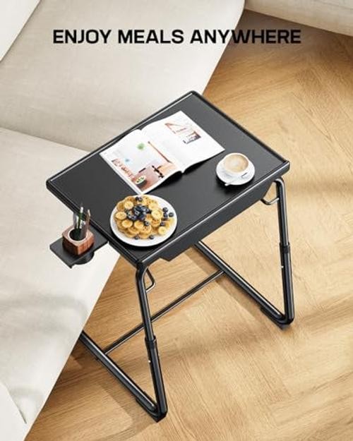 Multifunctional TV Tray Table - 2 Packs Adjustable TV Dinner Tray Tables with