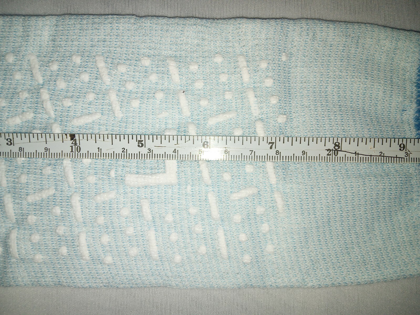 4 Pair Double Sided Medline Essentials Lt Blue Large Non Skid Slipper Socks