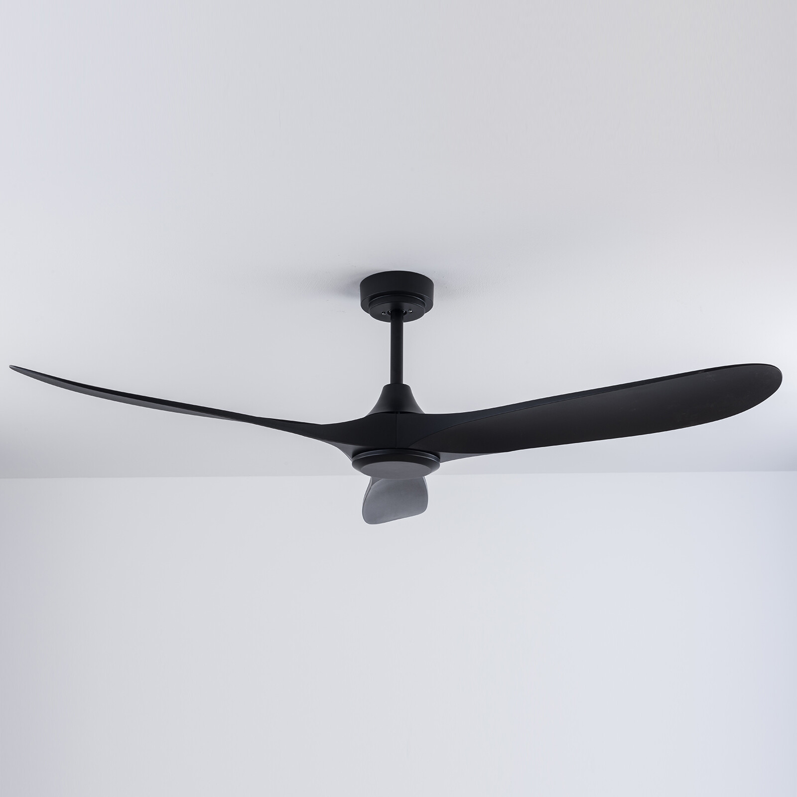 3 Speed 52" Flush Mount Solid Wood Ceiling Fan with Light Quiet DC Motor 3 CCT