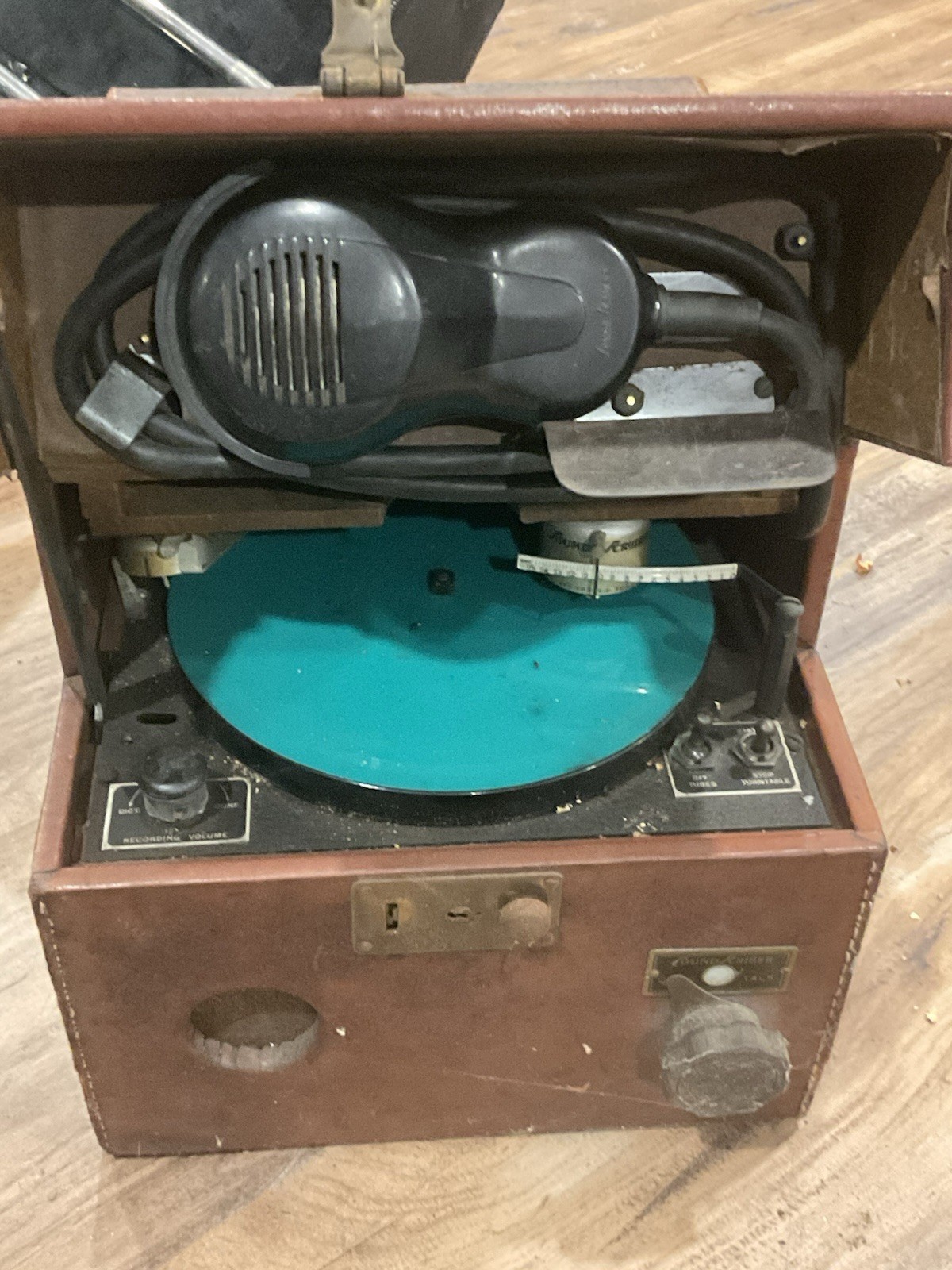 Vintage 1940s Sound Scriber Record Playback Disk Dictation Machine Dictaphone