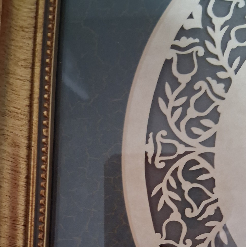 Cindy Jacobs Laser-Cut Papercut 1998 James Dobson "END OF MY DAYS" Framed 16x16