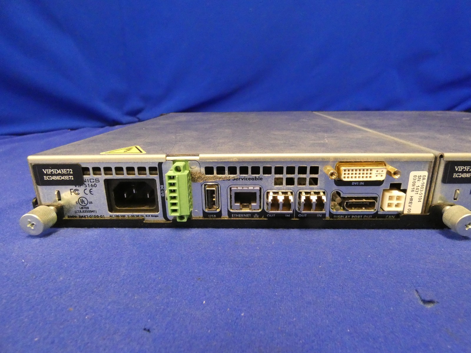 Daktronics VIP-5160 Video Image Processor QTY 2 In Rackmount