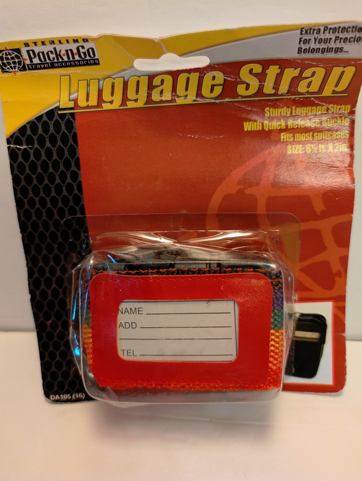 STERLING PACK-N-GO Rainbow Color Luggage Strap #DA105-(16) 2" x 6-1/2 feet  NOS