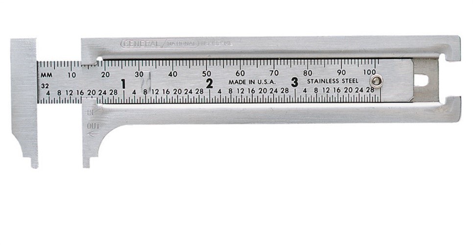 General Tools 132ME Pocket-Sized English/Metric Stainless Steel Slide Caliper
