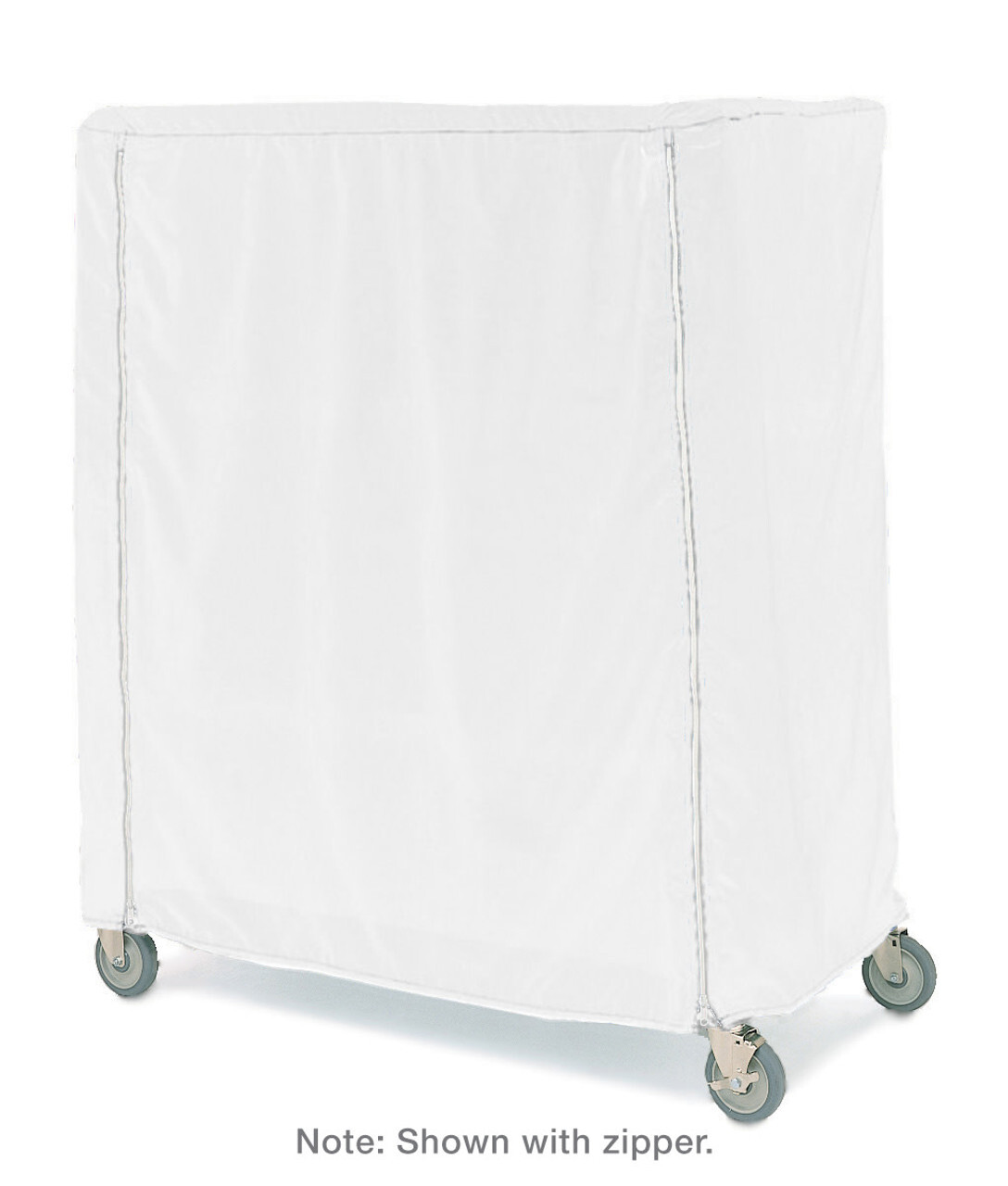 Metro Cart/Shelf Cover Coated Vinyl Zippered Wht 24x36x74c, 24x48x74c, 24x72x74c