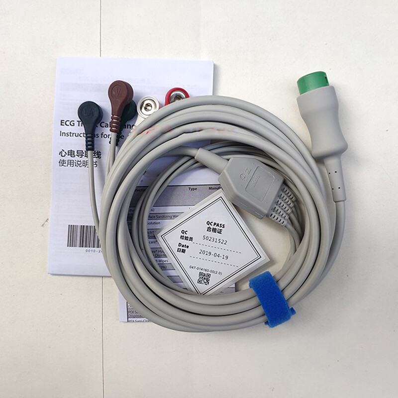 1PC EA6251B for Mindray 12 pins 5lead ECG EKG Integrated Cable Ref040-000961-00