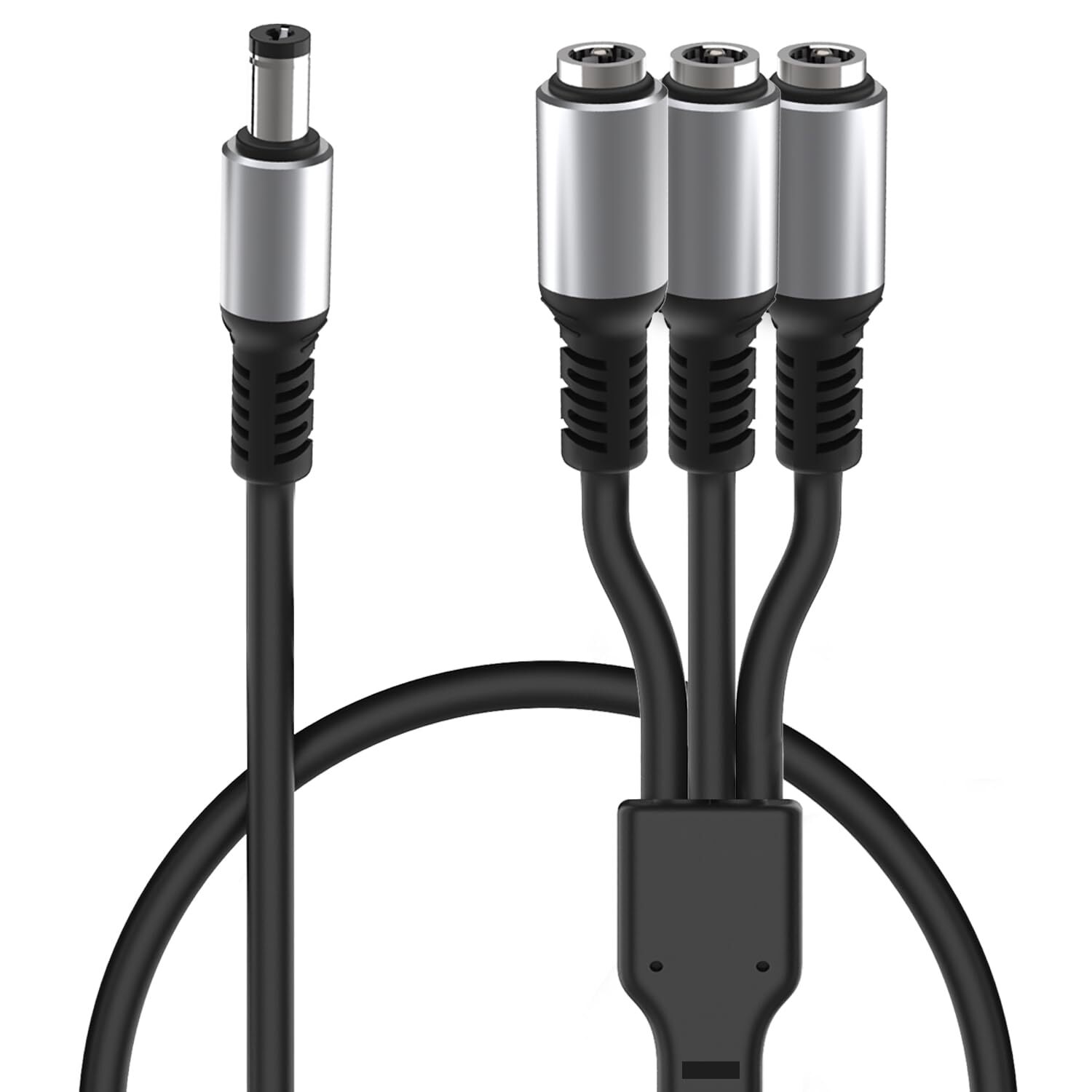DC Power Y Splitter Cable 1 Male to 3 Female 5.5mm x 2.1mm for LED CCTV DVR