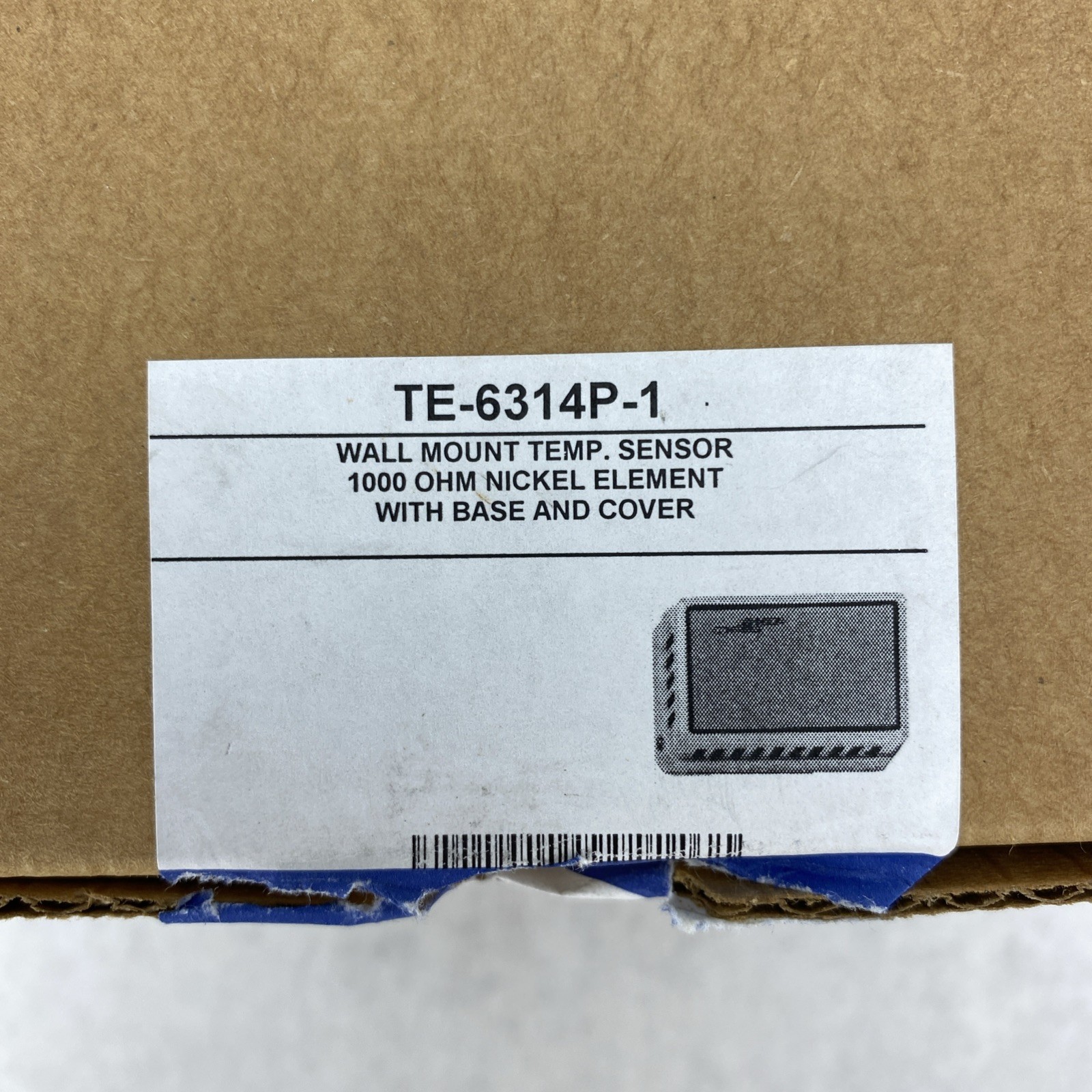 Johnson Controls TE-6314P-1 Wall Mount Temp. Sensor 1000 OHM Nickel Element