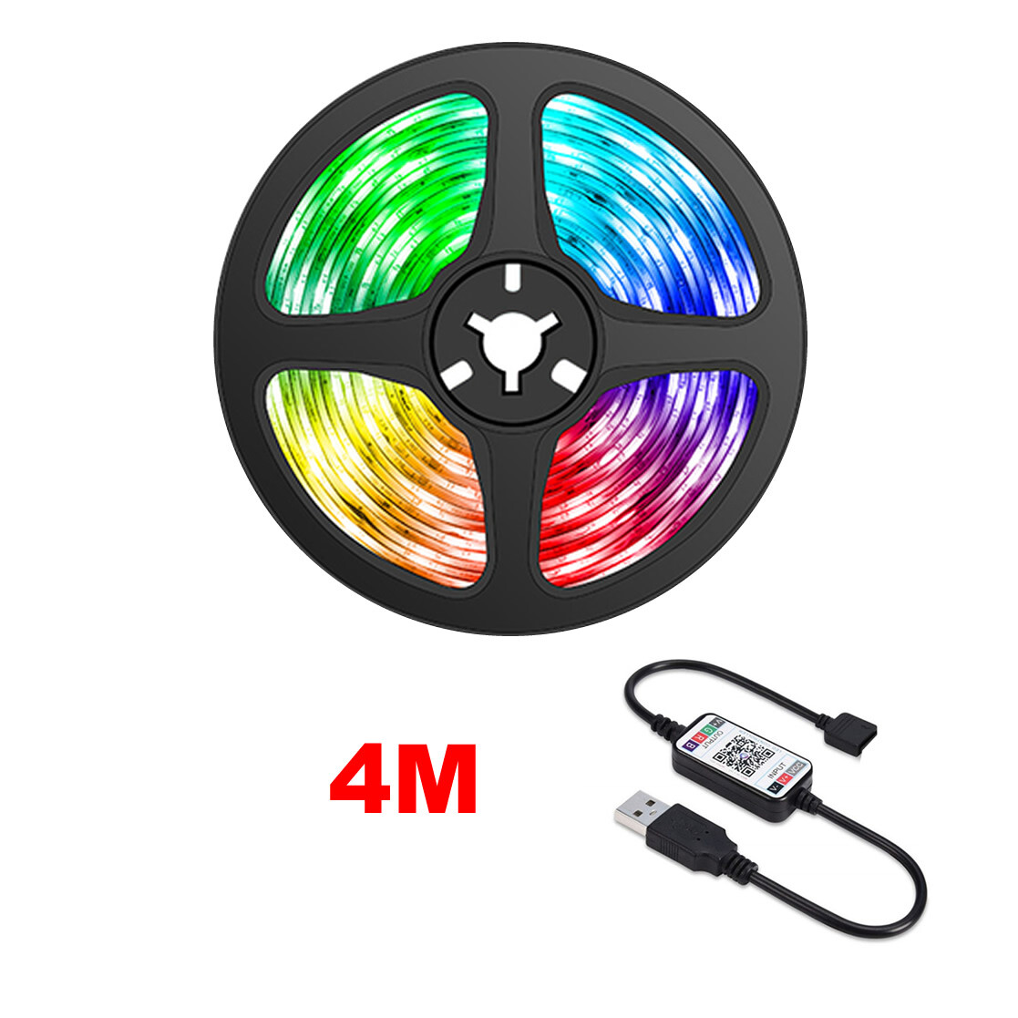 1M-5M USB 5V 5050 RGB Led Strip Light led Tape TV Backlight Bluetooth Controller