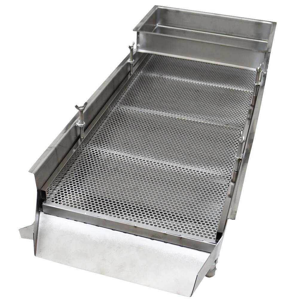 Single Layer 4mm Stainless Steel Linear Vibrating Screen 110V Screen Shaker