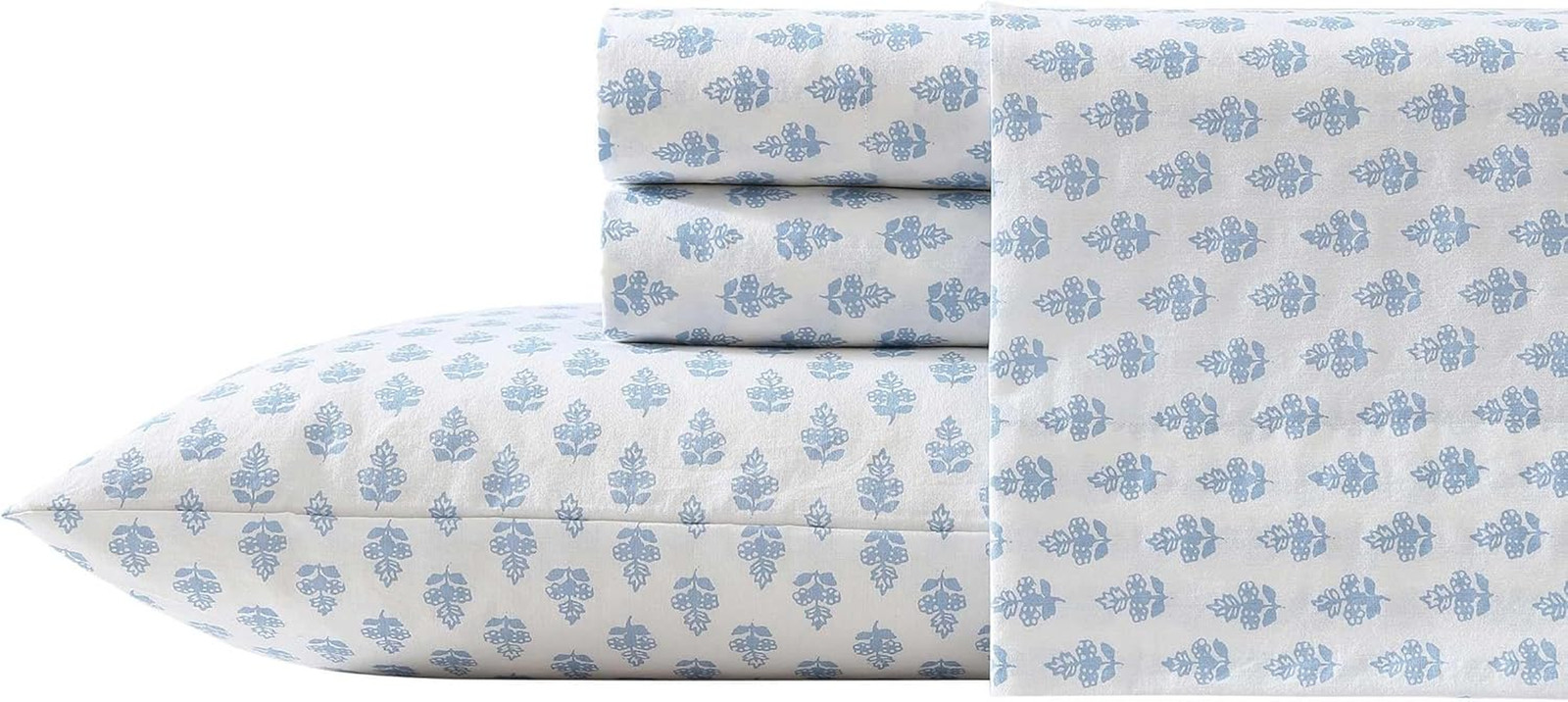 - King Sheet Set, Crisp & Cool Cotton Percale Bedding with Deep Pockets, Lightwe