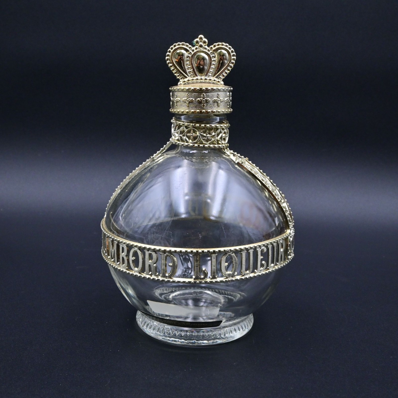 Chambord Liqueur Royale Deluxe Glass Bottle Decanter 750ML With Crown Top Empty