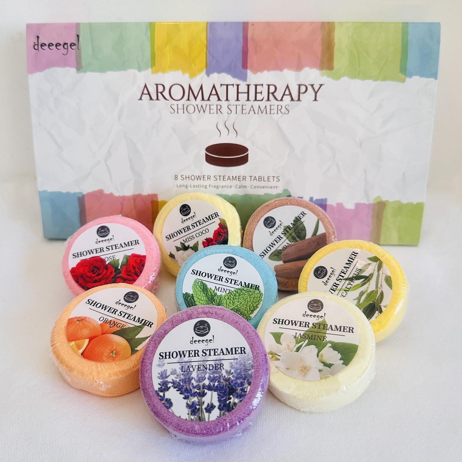 Shower Steamers Aromatherapy Birthday Gifts for Women-8 Pack (1.41oz/40g) Mot...