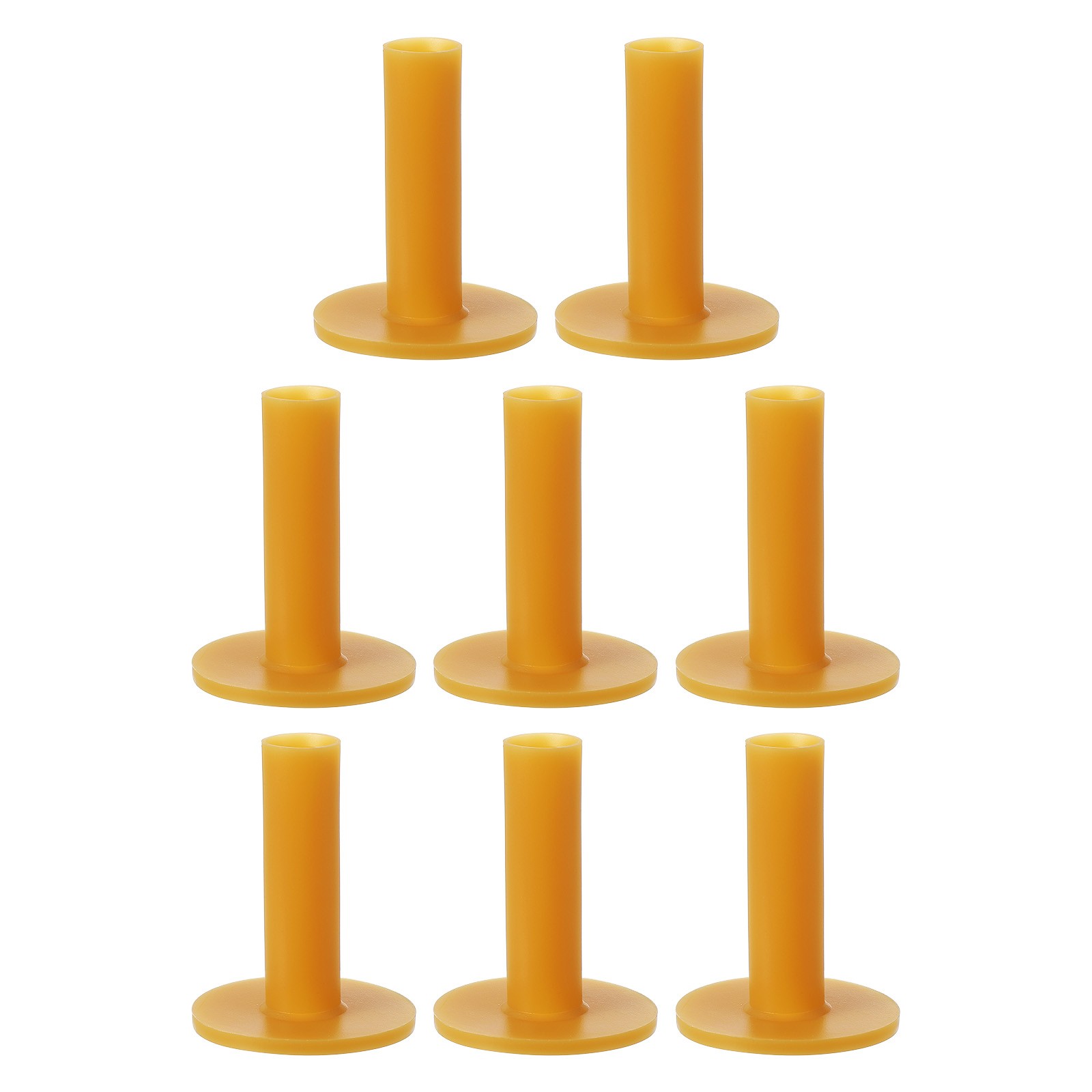 Rubber Golf Tee, 8 Pack 2.8 Inch Golf Tees Training Tee, Yellow