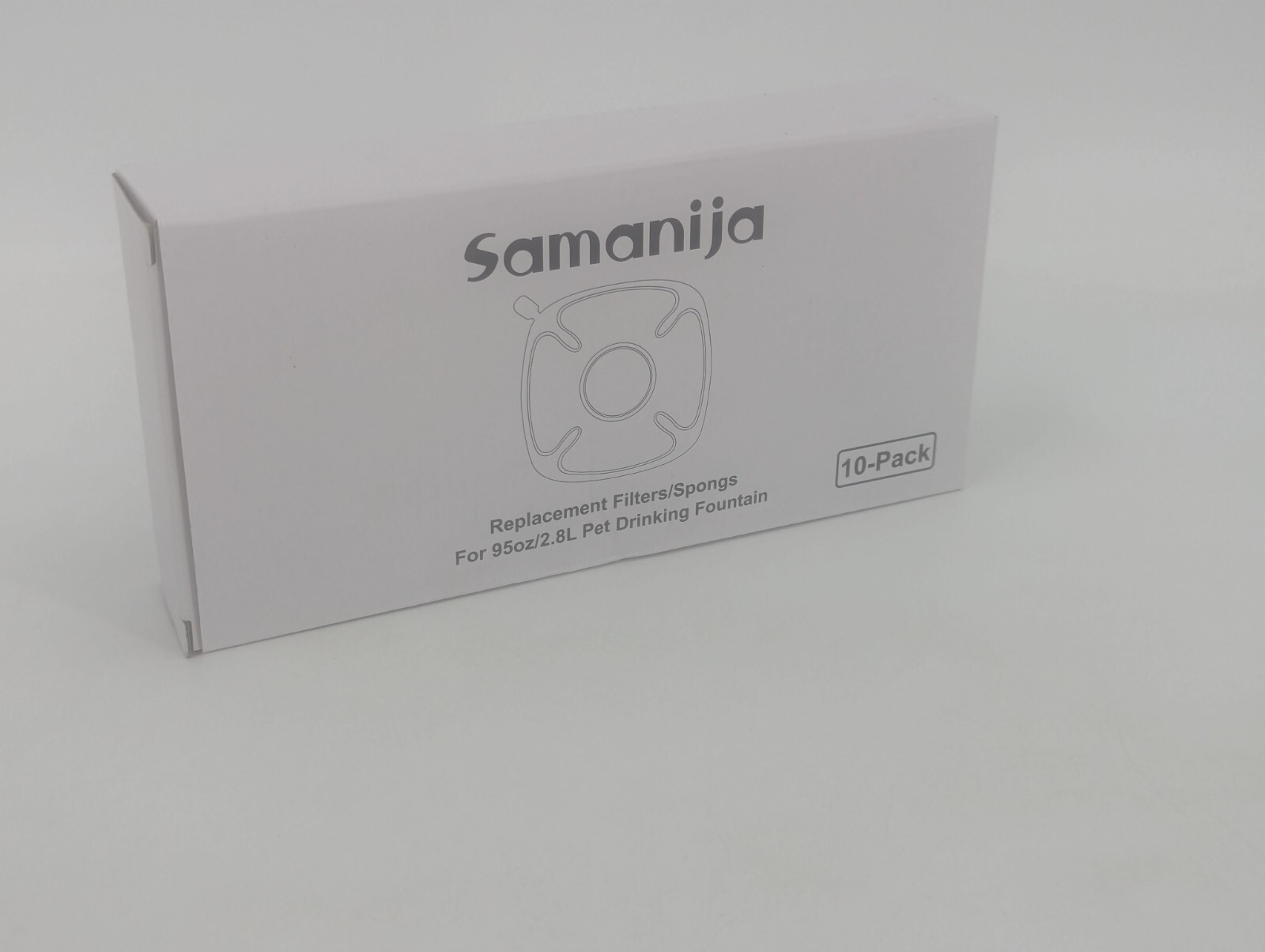SAMANIJA 10-Pack Replacement Filters for 98oz Pet Drinking Fountain
