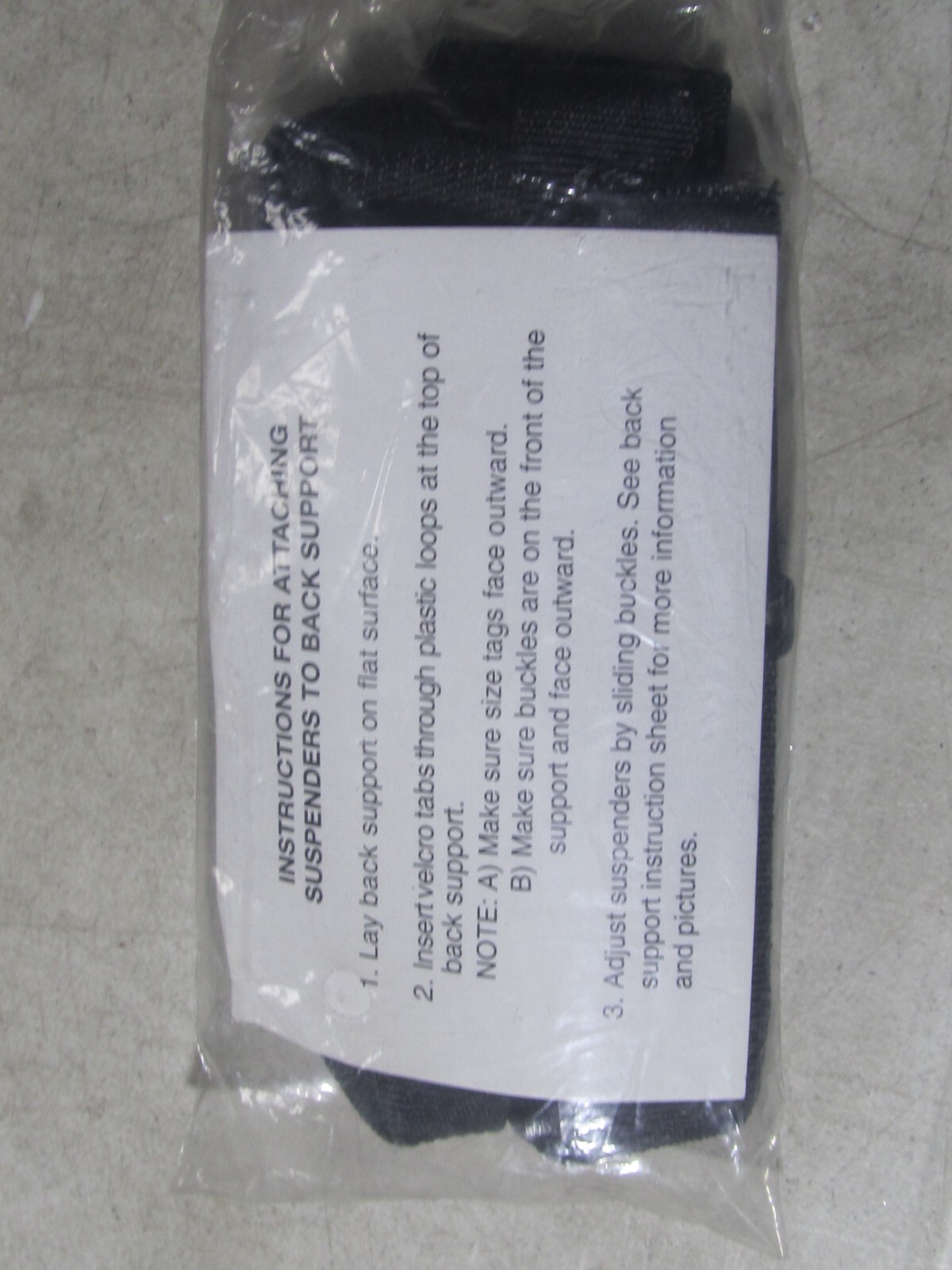ALLEGRO LIFTING BACK SUPPORT BELT SUSPENDERS 7123-02 SMALL/MEDIUM