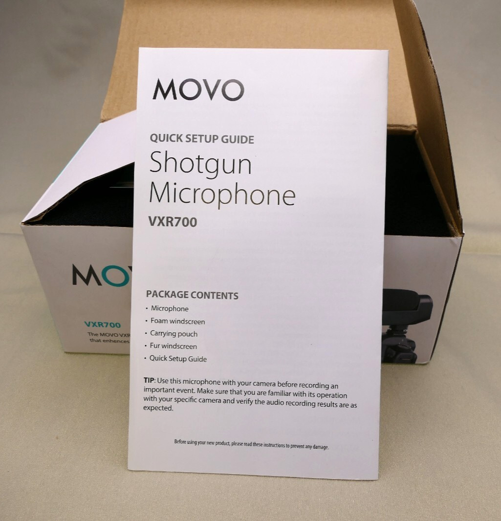 MOVO VXR700 Shotgun Microphone Condenser with ShockMount