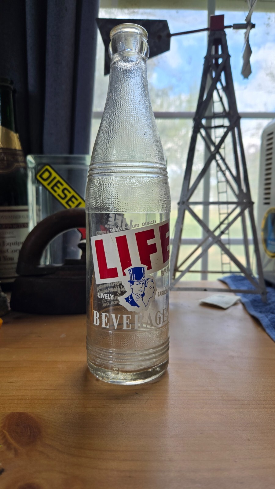 Life Brand 12oz Glass Bottle Good Condition Life Beverage Co Cedar Rapids Iowa