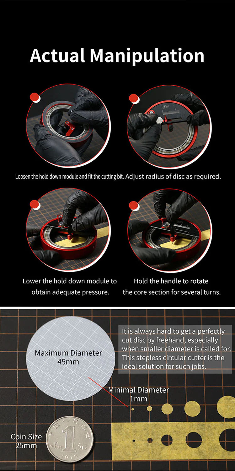 Dspiae MT-EC Adjustable Circular Cutter Starter Edition'