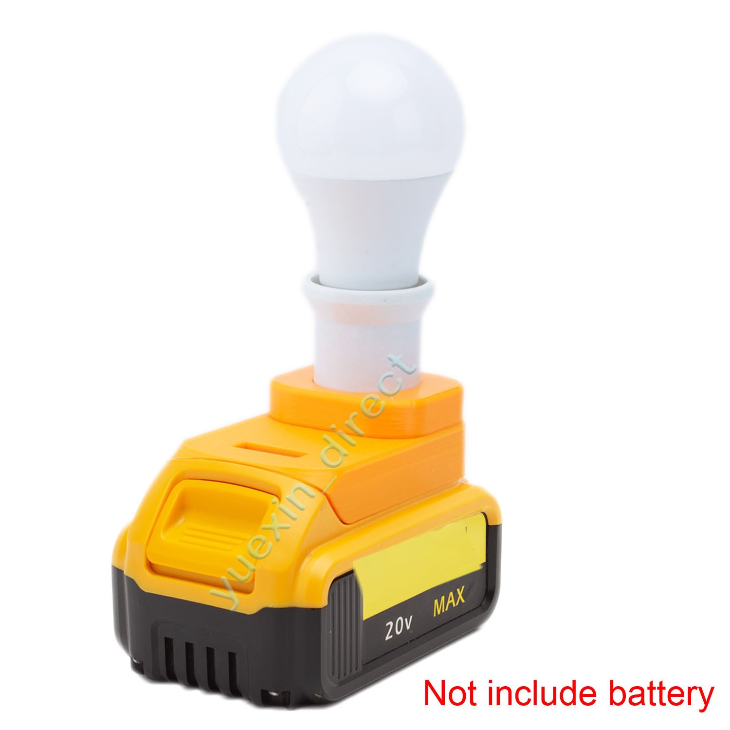 Portable LED Work Light For Dewalt 20V Lithium Battery E27 Bulb Lamp Cordless US