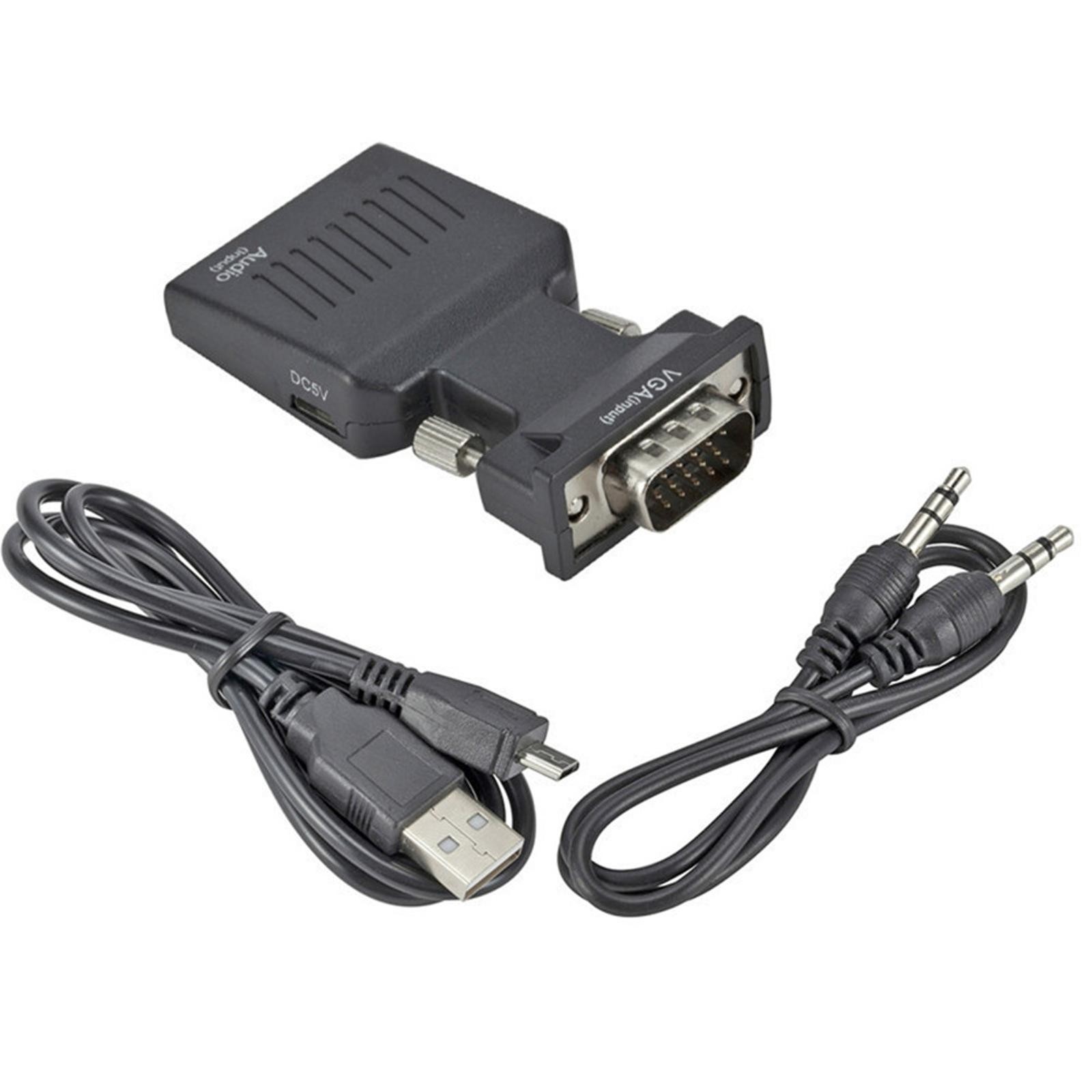 VGA Input To HDMI Output Adapter+ Audio Cable+USB Cable For Win7/8/10