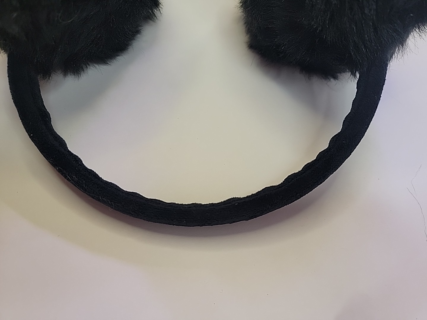 Set Of 2 Faux Fur Black/White Earmuffs Unisex Cold Weather Adult Christmas gift