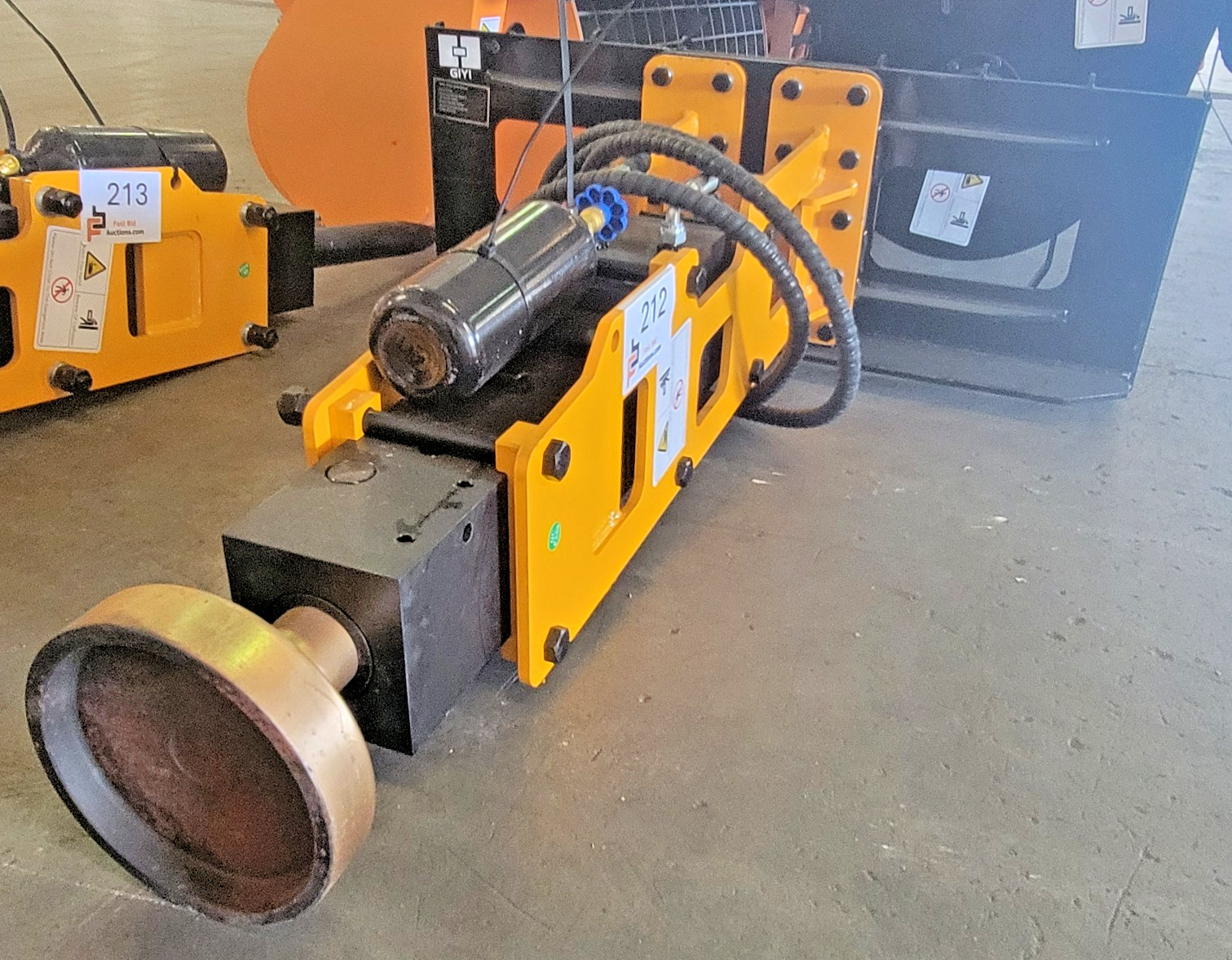 Giyi 680 Heavy Duty Skid Steer Post Driver Attachment