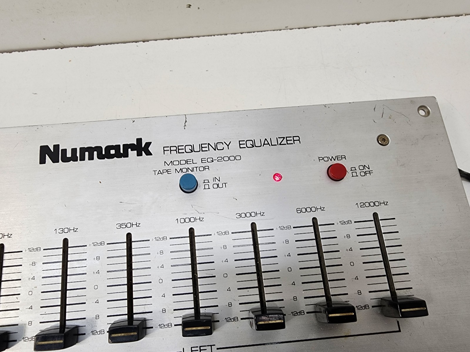 NUMARK FREQUENCY EQUALIZER MODEL EQ-2000 TAPE MONITOR UNTESTED POWERS ON
