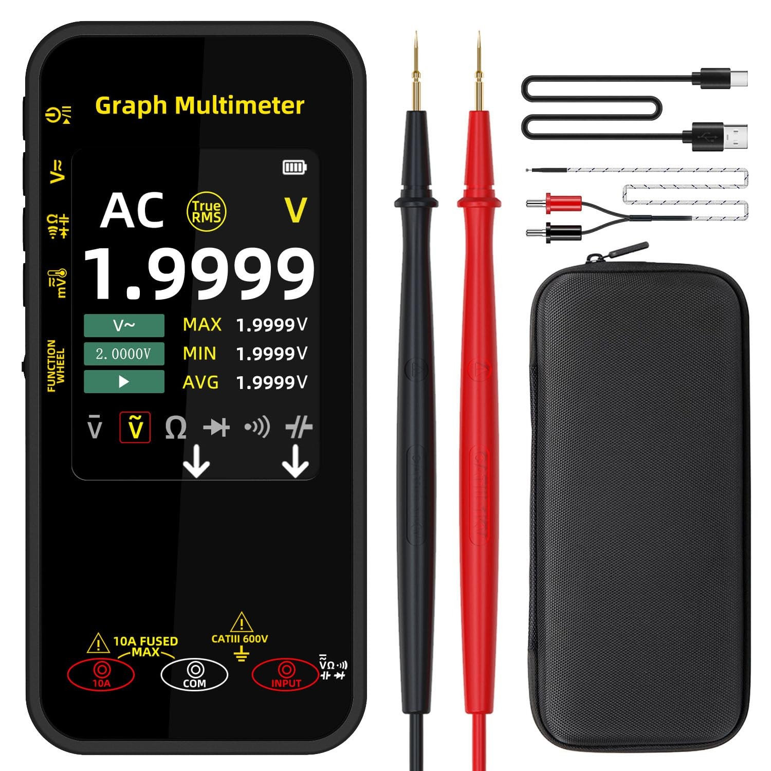 BSIDE 20000 Counts Digital Multimeter Date Recorder, 0.1mA/10uV/1000V S500