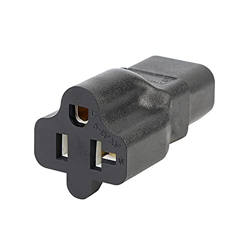 IEC 320 C14 to Nema 5-15R/20R AC Power Adapter 15Amp to 20Amp IEC 3Pole Plug ...