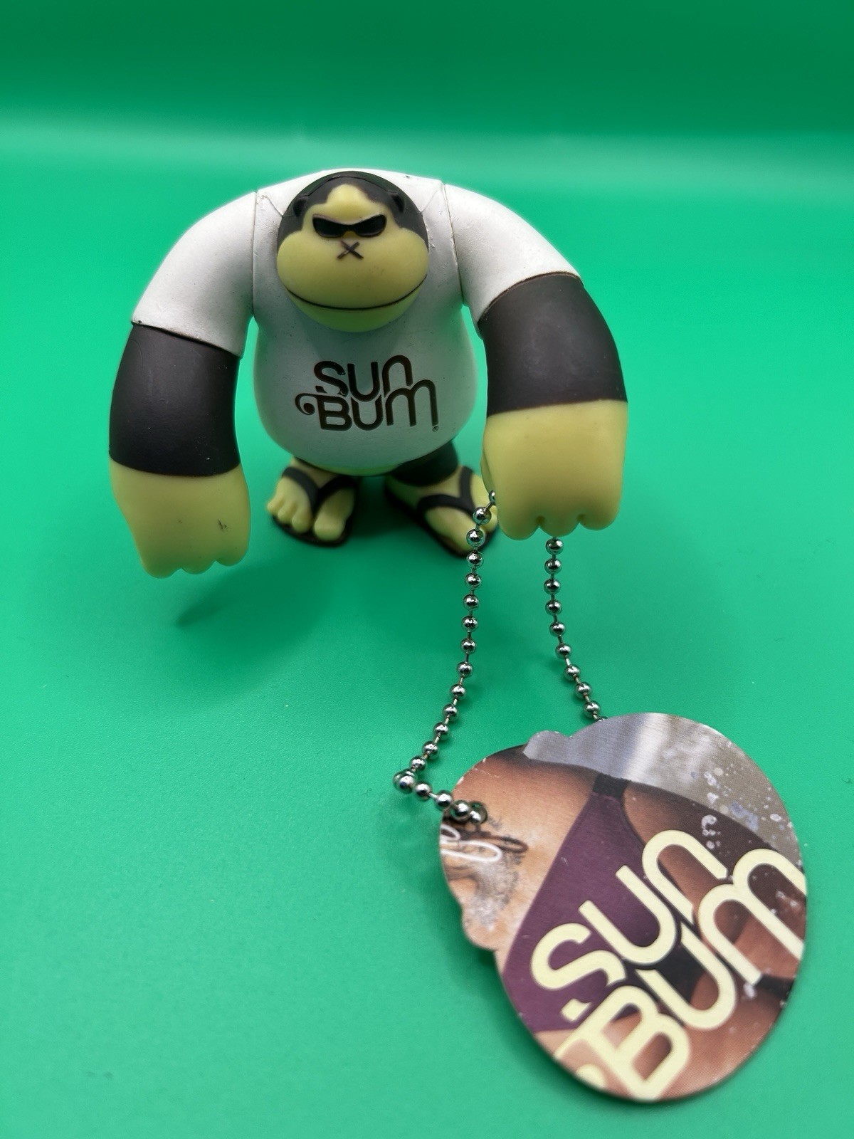 Lucky Bum 3-Inch Sonny Figure Key Chain Articulated Vinyl Charm Sun Bum Gorilla