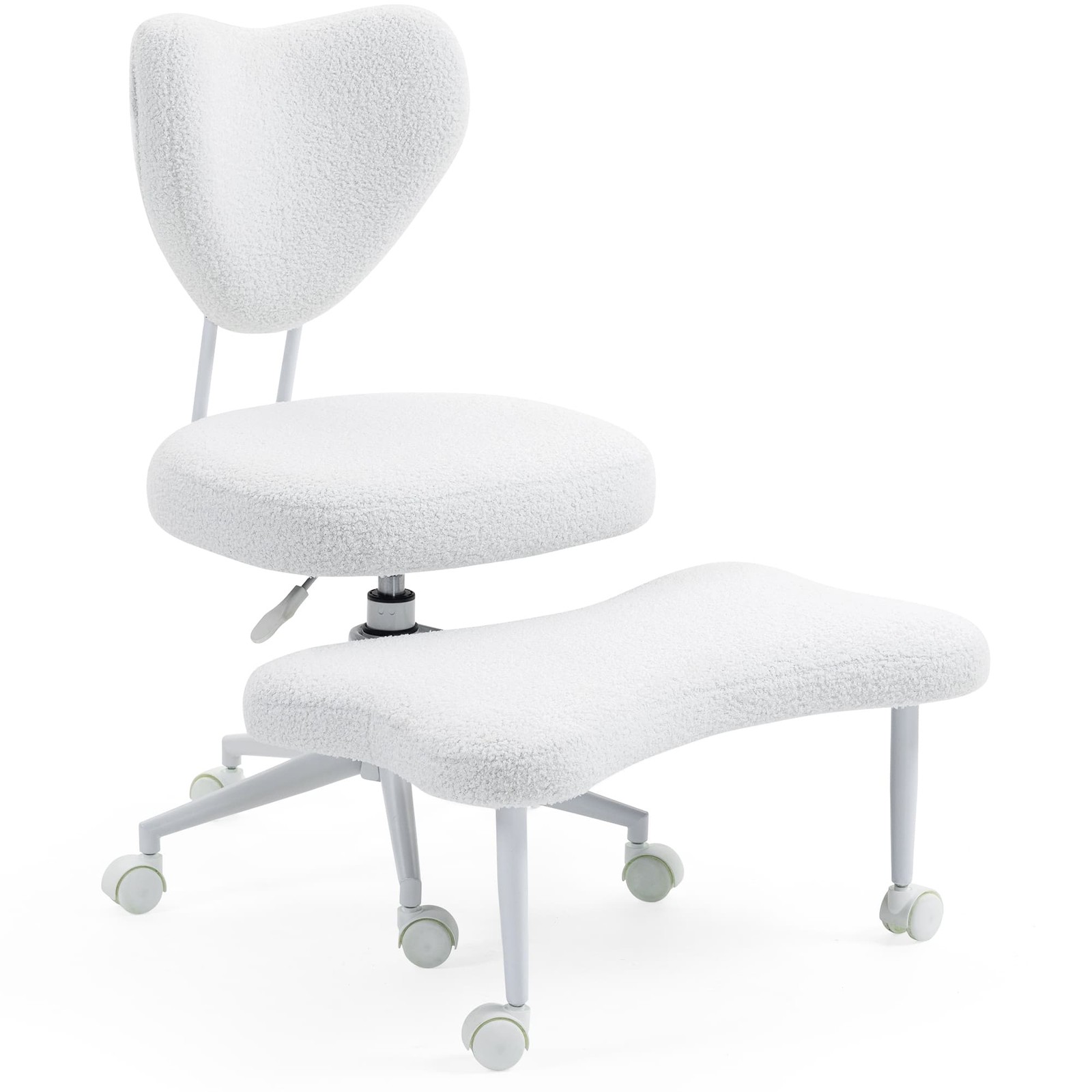 Beige Ergonomic Meditation Chair Cross Legged Seat with Lumbar Support forOffice
