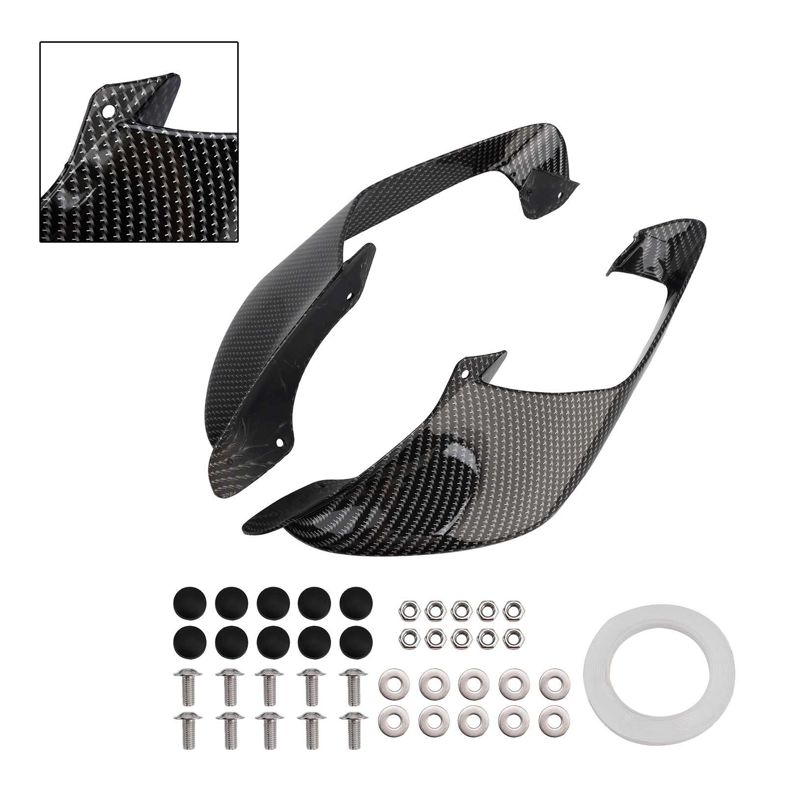 Front Side Winglets fit for Yamaha YZF R1 R1M 2021-2024 Simulated Carbon~