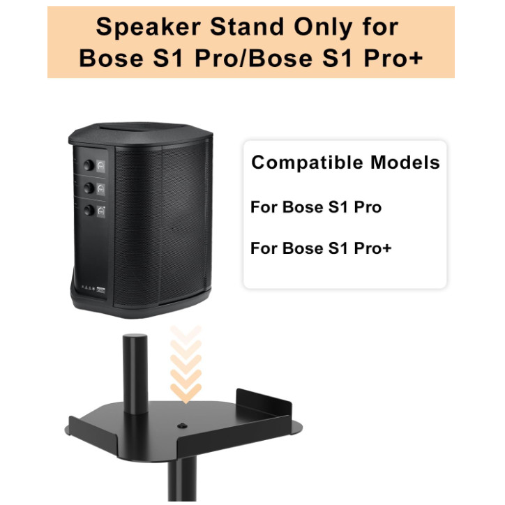 Height Adjustable Speaker Stand for Bose S1 Pro / S1 Pro Plus Floor Stand, 20LBS