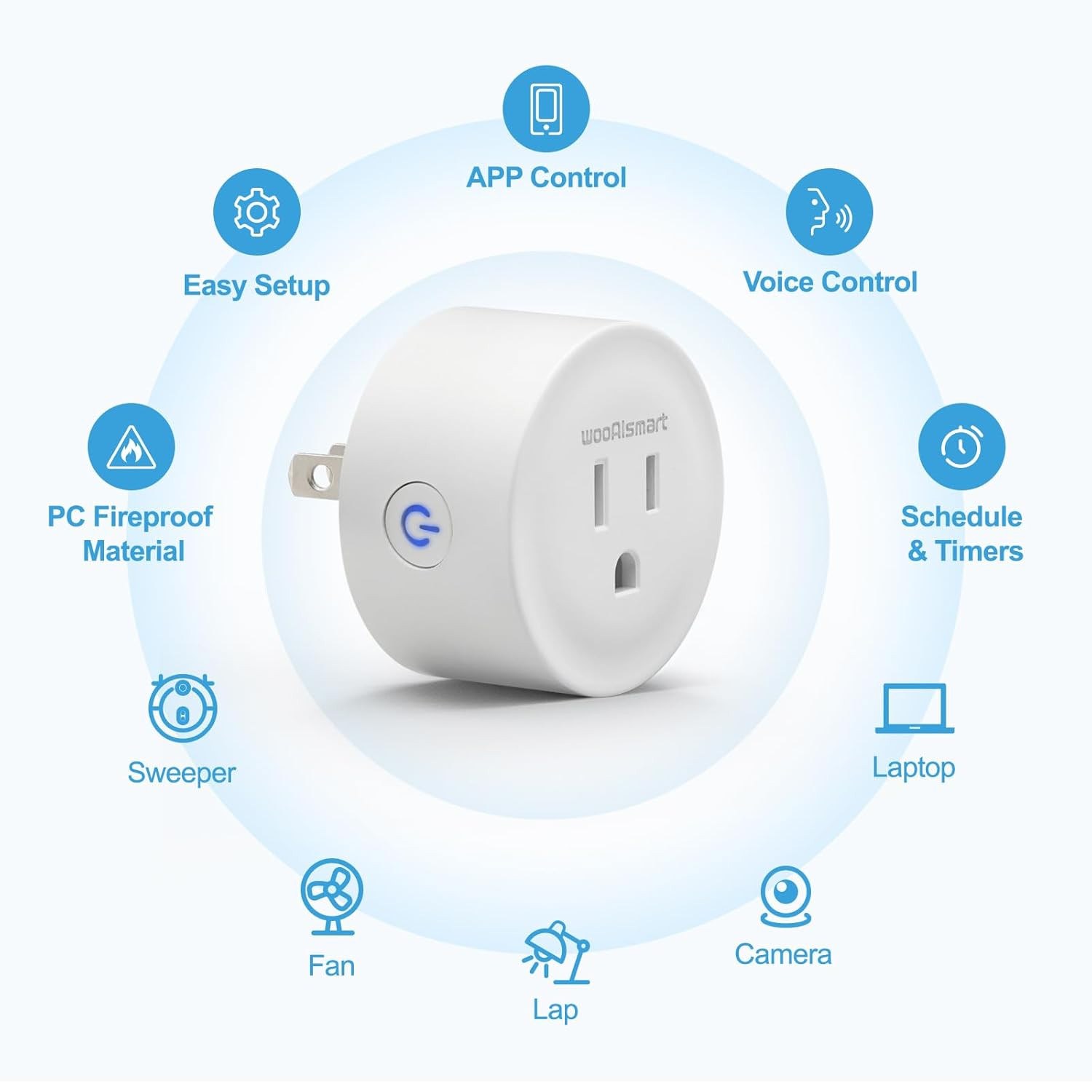 Smart Plug, Wifi Plugs Work with Alexa & Google Assistant, Smart Outlet with Tim